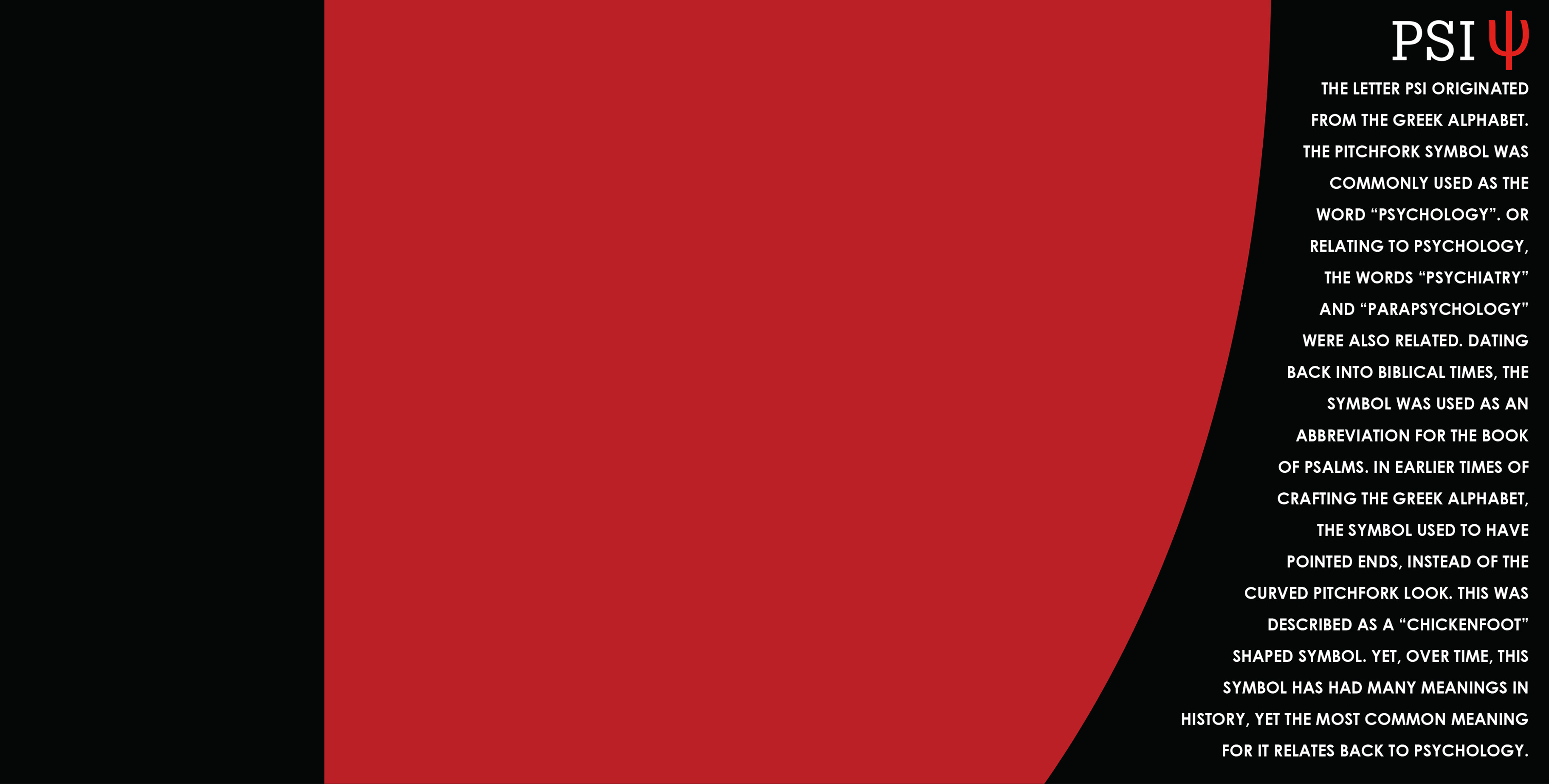 A black, white, and red spread of the third side of the cube.